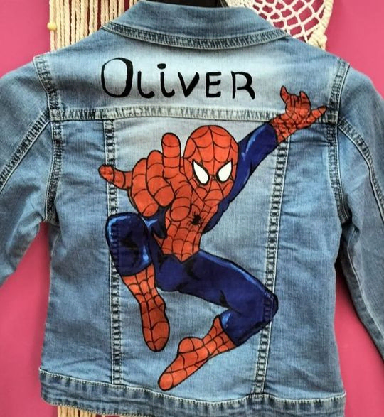 chaqueta personalizada con dibujo de spiderman
